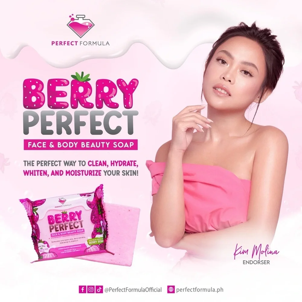 X2 pcs Berry Perfect Soap from Perfect Formula by Brilliant Skin Essentials.